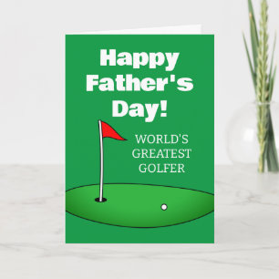 Golf thema Happy Vaderdag Kaart voor vader