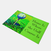Golf Thema Home is waar de golfbaan is mat (Schuin)