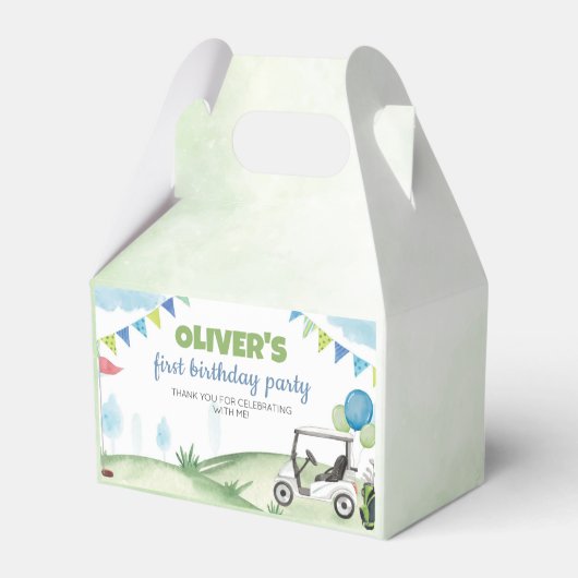Golf Thema Jongen Verjaardagsfeestje Favor Box Bedankdoosjes (Achterkant)