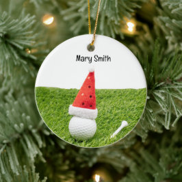 Golf thema kerstcadeaus voor golfer keramisch ornament