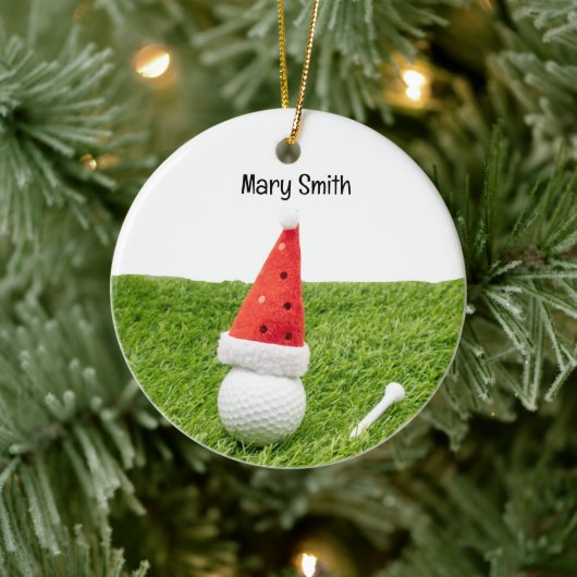 Golf thema kerstcadeaus voor golfer keramisch ornament (Boom)