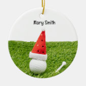 Golf thema kerstcadeaus voor golfer keramisch ornament (Voorkant)