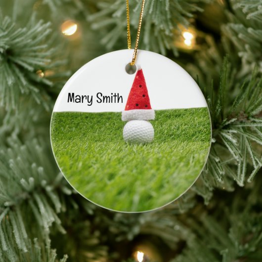 Golf thema kerstcadeaus voor golfer keramisch ornament (Boom)