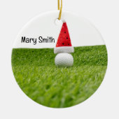 Golf thema kerstcadeaus voor golfer keramisch ornament (Voorkant)