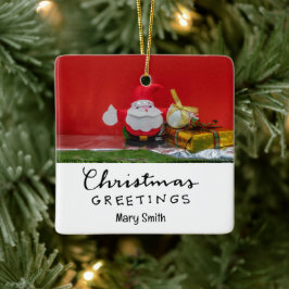 Golf thema kerstcadeaus voor golfer keramisch ornament