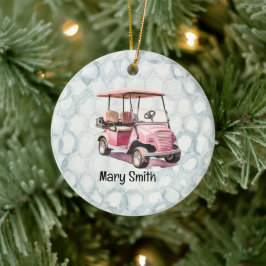 Golf thema kerstcadeaus voor golfer keramisch ornament