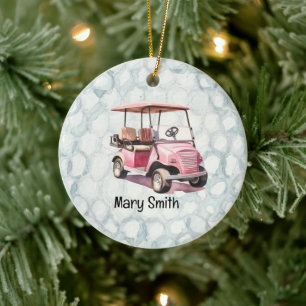 Golf thema kerstcadeaus voor golfer keramisch ornament