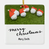 Golf thema kerstcadeaus voor golfer keramisch ornament (Voorkant)
