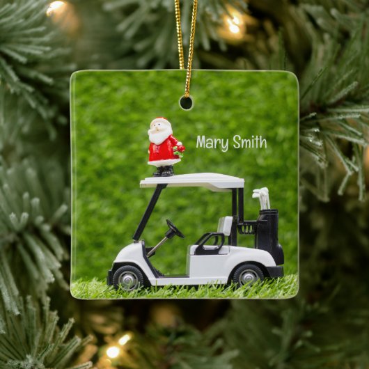 Golf thema kerstcadeaus voor golfer keramisch ornament (Boom)