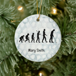 Golf thema kerstcadeaus voor golfer keramisch ornament