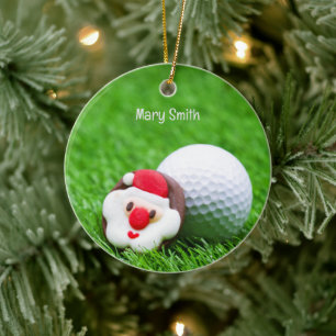 Golf thema kerstcadeaus voor golfer keramisch ornament