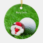 Golf thema kerstcadeaus voor golfer keramisch ornament (Voorkant)