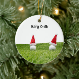 Golf thema kerstcadeaus voor golfer keramisch ornament