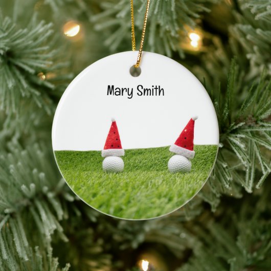 Golf thema kerstcadeaus voor golfer keramisch ornament (Boom)