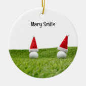 Golf thema kerstcadeaus voor golfer keramisch ornament (Voorkant)