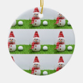Golf thema kerstcadeaus voor golfer keramisch ornament (Voorkant)