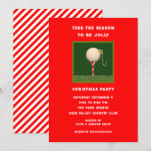 Golf Thema Kerstvakantie Feest Kaart (Voorkant / Achterkant)
