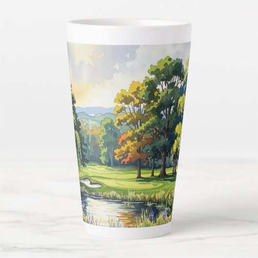 Golf Thema Latte Mok (Voorkant)
