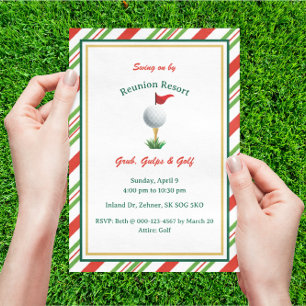 Golf-thema Master Party uitnodiging