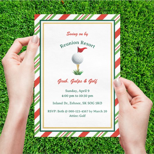 Golf-thema Master Party uitnodiging