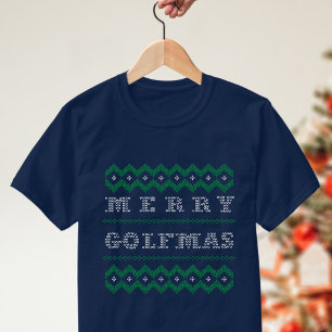 Golf thema Merry Golfmas vakantie T-shirt
