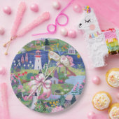 Golf thema met golfclub papieren bordje (Feest)