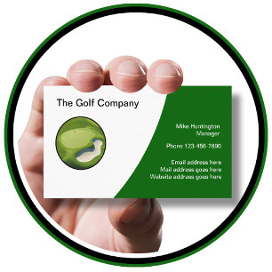 Golf Thema Modern Logo Zakelijke Kaarten Visitekaartje