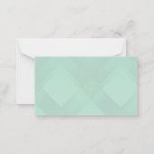 Golf thema Monogram Note Kaart | Platte optie Notitiekaartje (Achterkant)