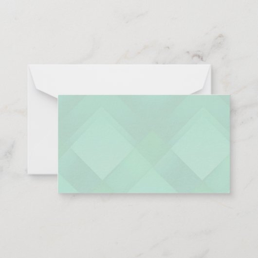 Golf thema Monogram Note Kaart | Platte optie Notitiekaartje (Achterkant)