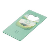 Golf Thema Monogram Roestvrij staal Fles Opener Creditkaart Flessenopener (Achterkant Gekanteld)