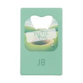 Golf Thema Monogram Roestvrij staal Fles Opener Creditkaart Flessenopener (Achterkant)