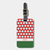 Golf thema patroon aangepaste naam bagagelabel (Voorkant verticaal)