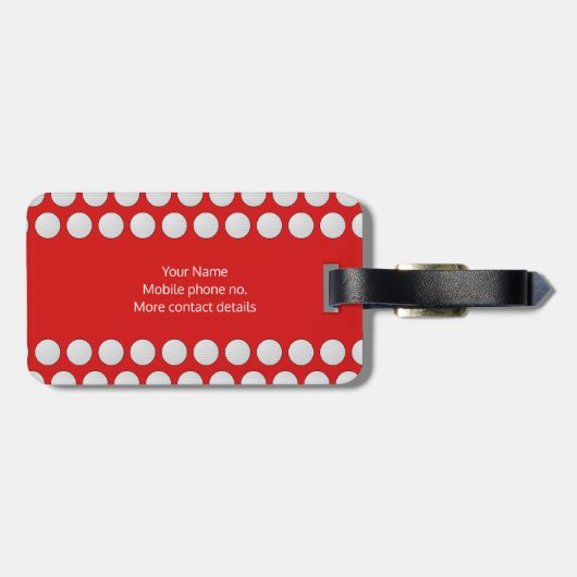 Golf thema patroon aangepaste naam bagagelabel (Achterkant horizontaal)