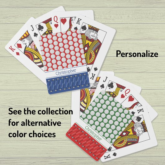 Golf thema patroon toevoegen naam speelkaarten