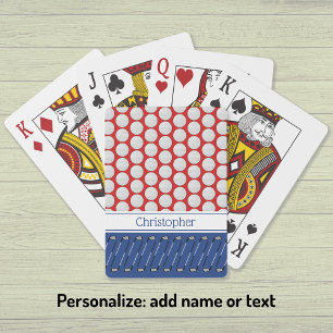 Golf thema patroon toevoegen naam speelkaarten