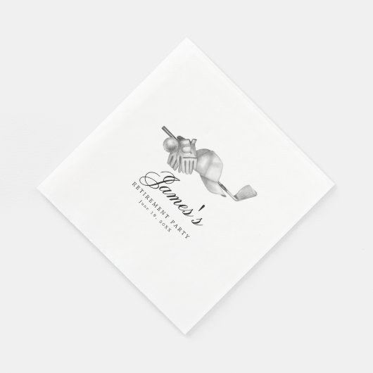 Golf Thema Pensioen Party Custom Servet (Hoek)