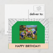 Golf thema Post Kaart (Voorkant / Achterkant)