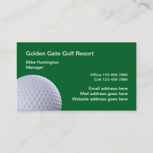 Golf Thema Professioneel Ontworpen Visitekaartje