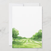 Golf Thema Putters of Parels Gender Reveal Party Kaart (Achterkant)