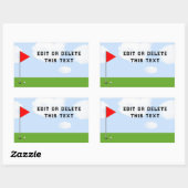 Golf Thema  Rechthoekige Sticker (Vel)