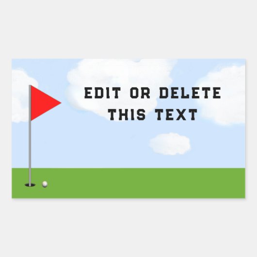 Golf Thema  Rechthoekige Sticker (Voorkant)
