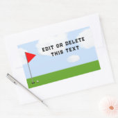 Golf Thema  Rechthoekige Sticker (Envelop)