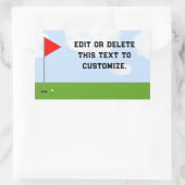Golf Thema Rechthoekige Sticker (Tas)