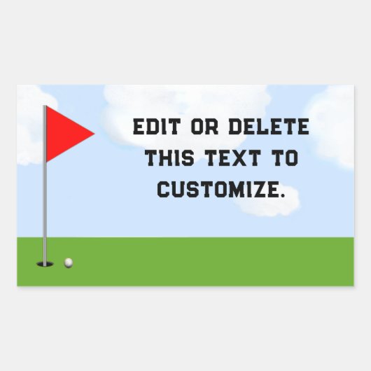 Golf Thema Rechthoekige Sticker (Voorkant)