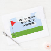 Golf Thema Rechthoekige Sticker (Envelop)