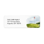 Golf Thema Retouradres Etiket (Voorkant)