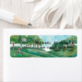 Golf Thema Retouradreslabel Etiket