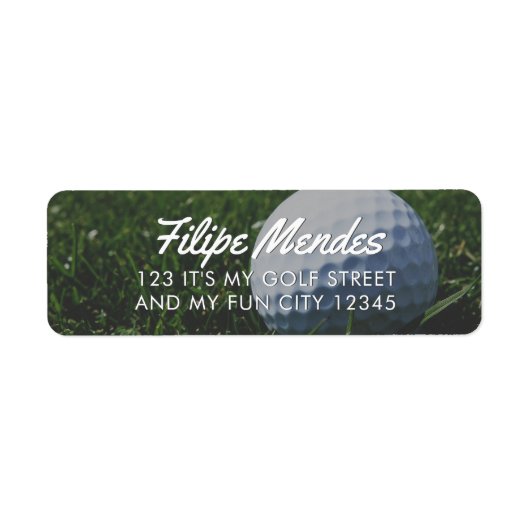 Golf thema sport mooi modern cool decoratief etiket (Voorkant)
