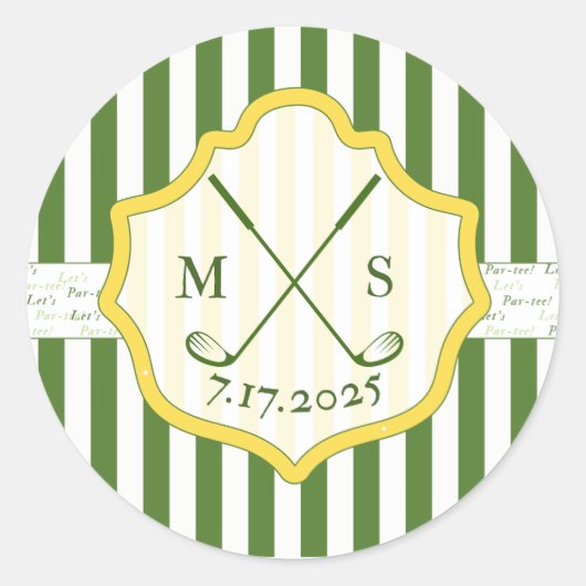 Golf Thema Sticker Aangepaste Wapen  (Voorkant)