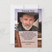 Golf thema Sympathy Begrafenisfoto Dank u kaart (Voorkant)